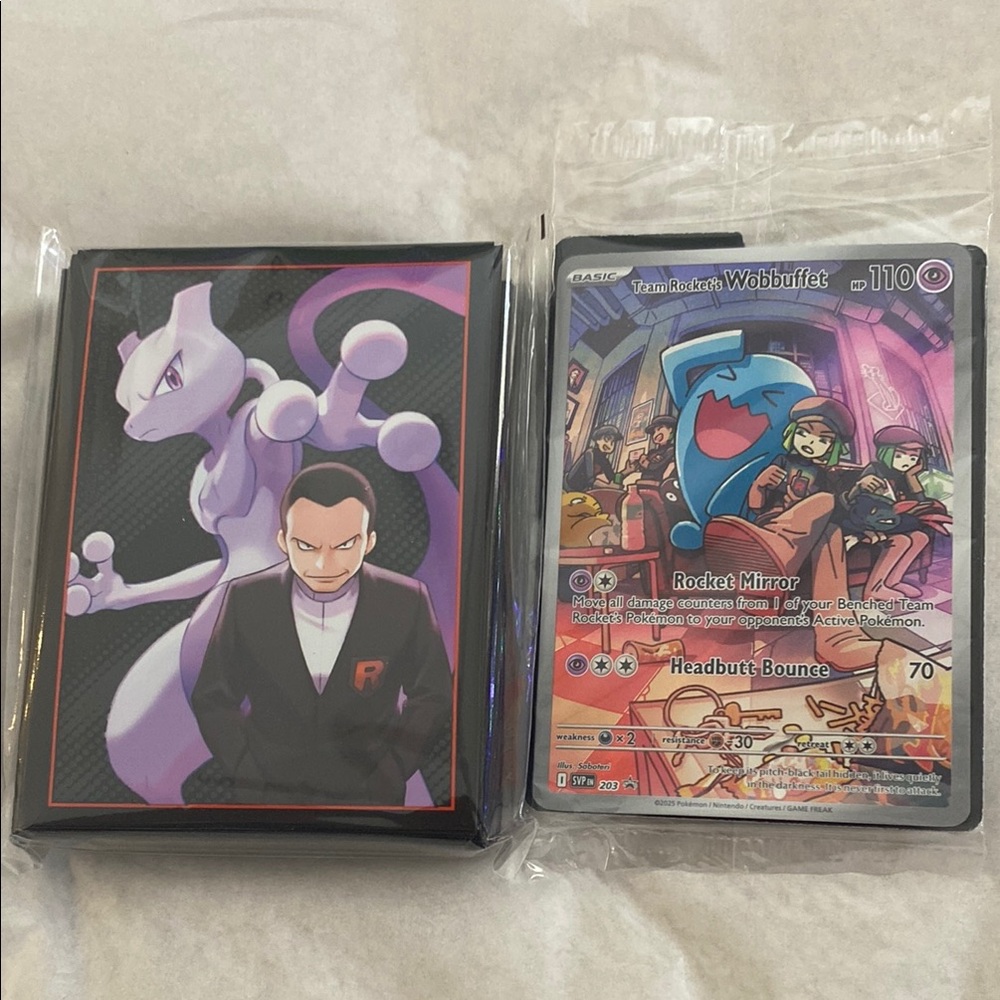 Destined Rivals Promo Wobbuffet card and sleeves. Both in package